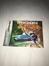 Gameboy Advance Iridion 3D Video Game Instruction Booklet ONLY GBA manual 2001