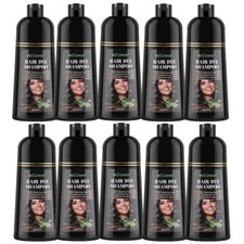 Black 3 in 1 Hair Dye Shampoo, Hair Instant Dye Shampoo Hair Color Shampoo 500ml