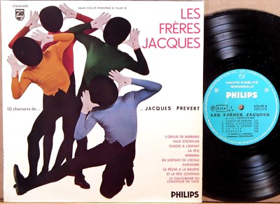 PHILIPS 10'' FRANCE 10 Chansons PREVERT Freres Jacques PIERRE-PHILIPPE 76.491-R