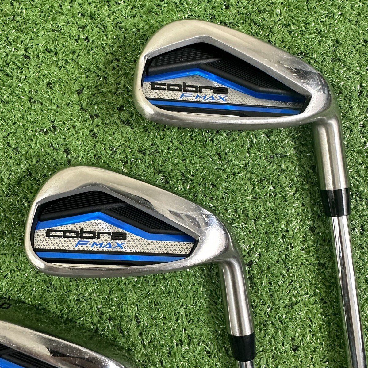 Cobra F Max Iron Set 7-PW GW Steel Shafts Stiff Flex Right