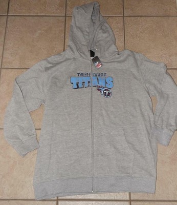 NEW NWT Gray Plus 1X 16 / 18 Hooded TENNESSEE TITANS Zip Up Jacket Front Pockets