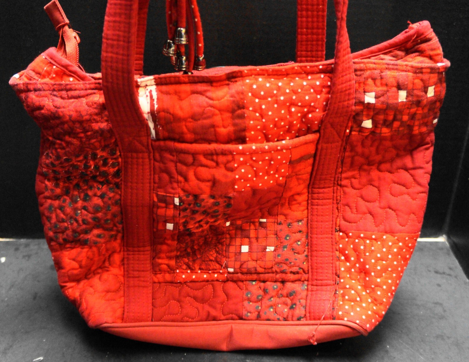 Donna Sharp Ruby Red Patchwork Quilted Tote Bag P… - image 4