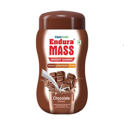 Endura Mass Weight Gainer 500g Choco | Protein, Carbs, Vitamins, 16 Serv