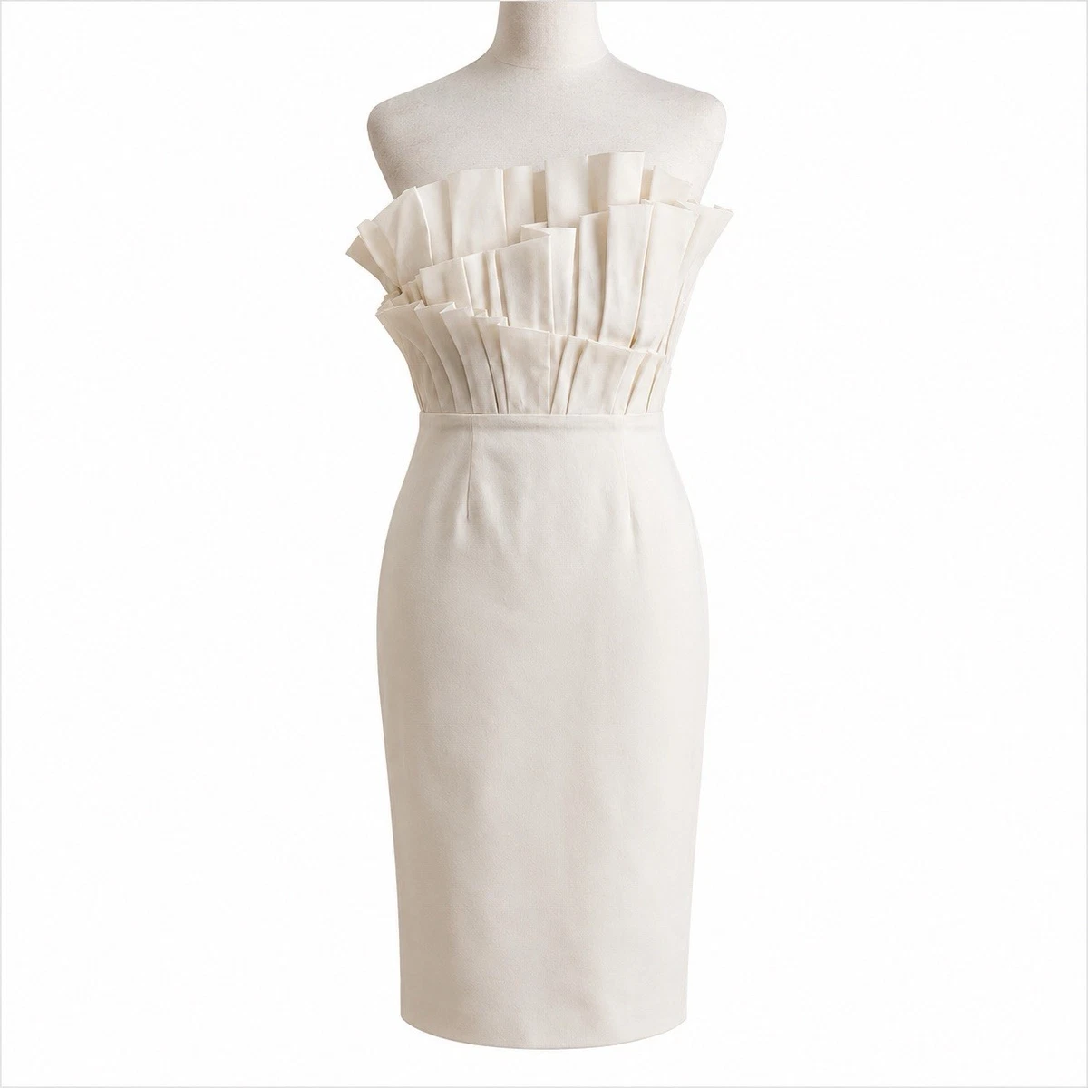 open lace back dress Black&White dress with a pleated skirt, Parisienne