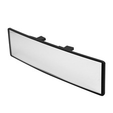 Curved Rearview Mirror, 11.34" Universal Panoramic Interior Clip-On Convex Wi...