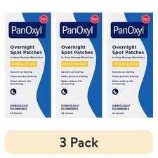  3 pack PanOxyl Overnight Spot Patches for Face, Pimple Patch, Clear, 40 Count