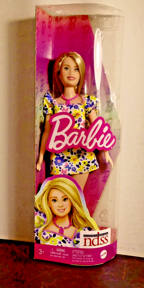 barbie fashionistas doll #208 with down syndrome wearing floral dress Barbie Fashionistas Doll #208 Doll with Down Syndrome Wearing Floral Dress  NEW