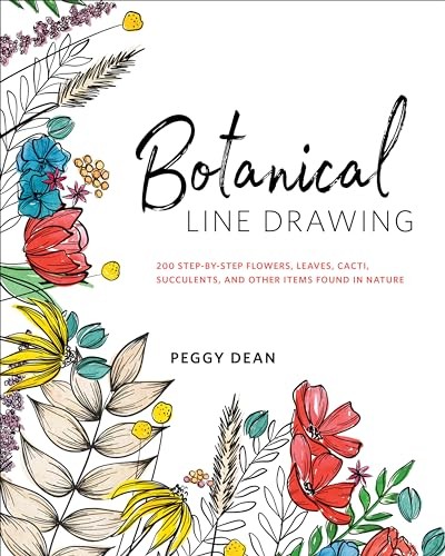 Botanical Line Drawing: 200 Step-by-Step Flowers, Leaves, Cacti, Succulents, and Other Items Found In Nature - Image 9