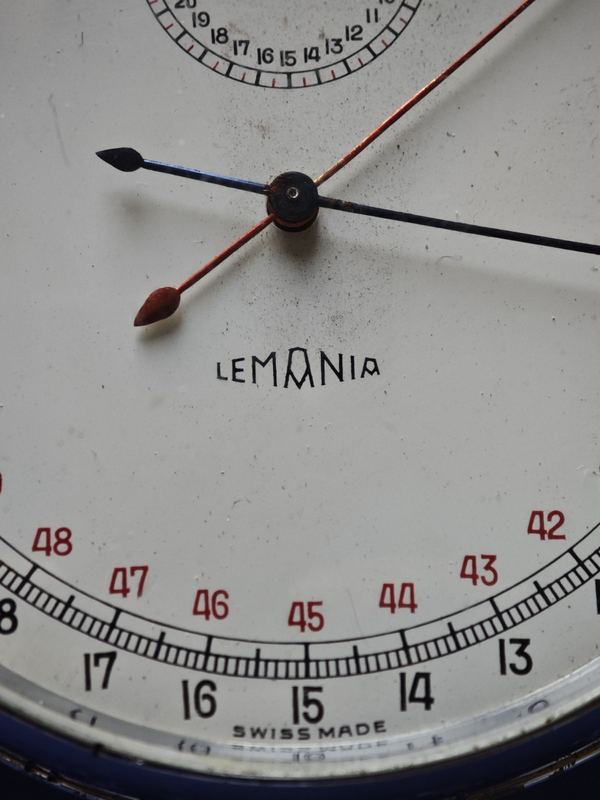 Pocket Watch Lemania Chronometer Split Double (Ca… - image 7