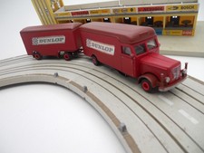 Langhauber Büssing lkw faller ams Dunlop werbung mit Motor und Hänger