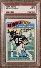 1977 Topps #269 Archie Griffin Cincinnati Bengals Rookie Football Card PSA 9 RC. rookie card picture
