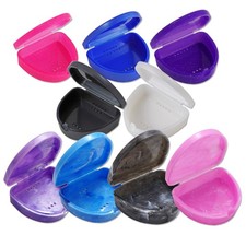 2x Retainer Case ~ Dental Aligner Gumshield Mouthguard Brace Denture Storage Box