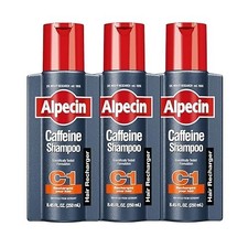 Alpecin C1 Caffeine Shampoo, 8.45 fl oz Pack of 3 , Caffeine Shampoo Cleanses..