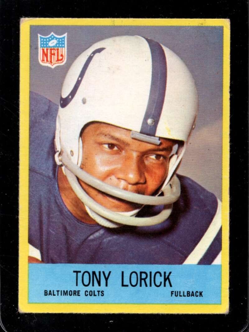 Tony Lorick #18 Football Cards 1967 Philadelphia trading card — raw and PSA graded price guide