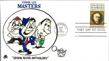 Edgar Masters 1970 First Day FDC - Richard Ellis - Scott 1405 - unaddressed