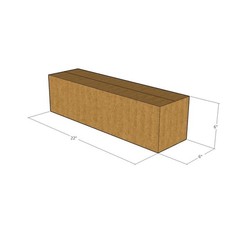 100 22x6x6 Kraft Brown Corrugated Shipping Boxes 32 ECT Single-Wall New