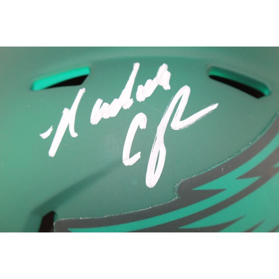 Minicasco autografiado por Randall Cunningham Philadelphia Eagles Rave BAS W 53201 Foto 2 de 4