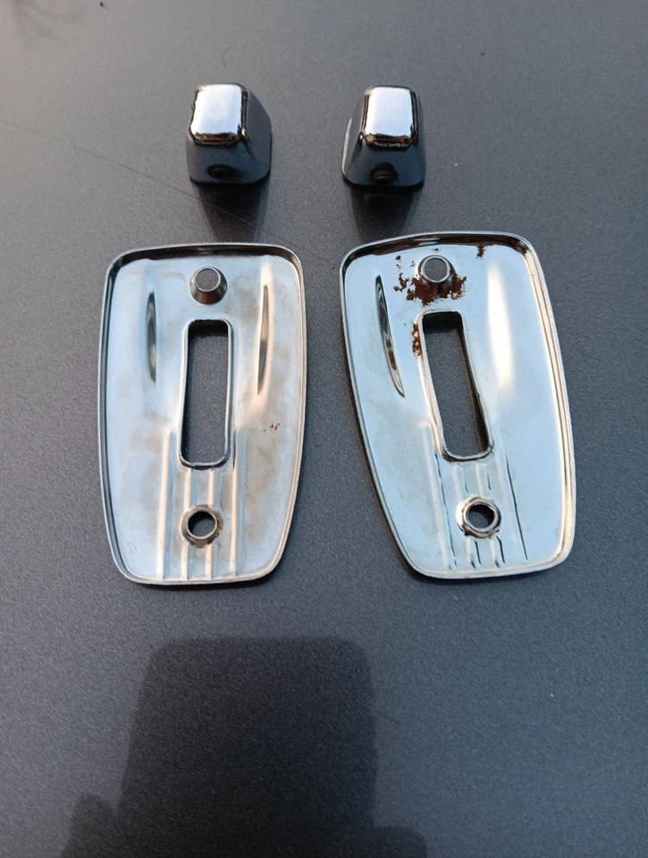 1967 1968 Chevrolet Impala Caprice 2 Door Seat release lever bezels & Knobs. OEM - Image 2 of 2