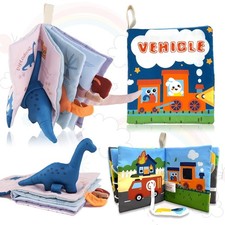 Interactive Baby Books, 2 Pack Touch  Feel Crinkle Books, Newborn Toys for B...
