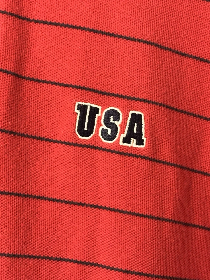 Polo C&B Croft & Barrow Sport Rojo Rayas EE. UU. Manga Corta Talla Extra Grande Foto 4 de 4