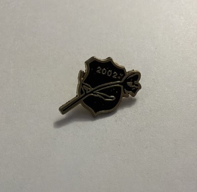 National Law Enforcement Black Rose & Shield Lapel Pin Brooch