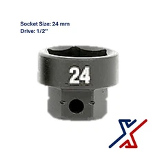24mm. x 1/2" Drive Nano Socket / Stuby Socket by X1 Tools