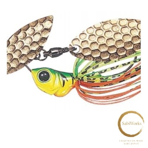 New Evergreen Spinnerbait D-Zone Fly Tandem Willow Leaf 1/4oz Hot Tiger #06 - Image 1