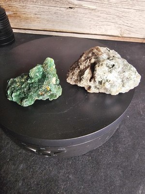 5oz Natural Malachite & Quartz Copper Mineral Specimen Bundle   Raw Crystal Disp