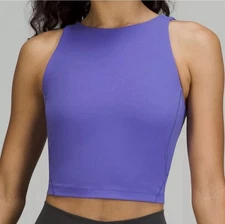 lululemon Align High Neck Tank Top 16 Charged Indigo EUC
