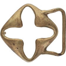 Brass Duncan Laurie Abstract Art Handmade Modernist 1970s Vintage Belt Buckle