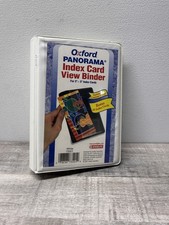 Oxford Panorama Index Card View Binder for 3"x5" Index Cards - White, D-Ring