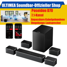 Poseidon D70 Heimkino Soundsystem 7.1 Soundbar für TV mit 6,5"Wireless Subwoofer