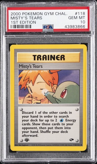 2000 POKEMON GYM CHALLENGE 1ST EDITION #118 MISTY'S TEARS PSA 10