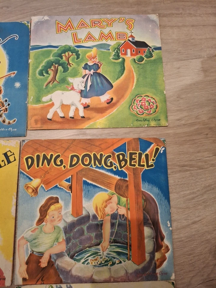 VTG (8) 1950 NurseryRhyme PopUp Books Geraldine Clyne Illustrator Good Condition - Image 4 of 4