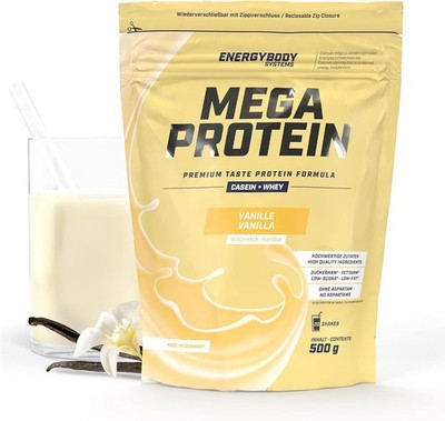 Energybody Systems Mega Protein Pulver Eiweiß Shake Whey Casein, 500 g