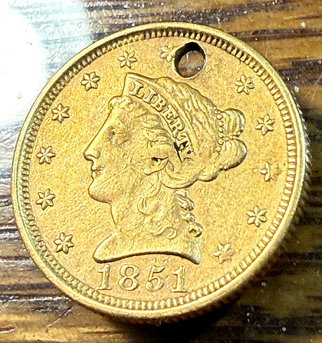 1851 $2.5 Gold Liberty Nice AU Details Easily Best Price Ebay* CHRC