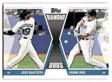 Jose Bautista / Adam Lind 2011 Topps Update #DD-14 Blue Jays Diamond Duos