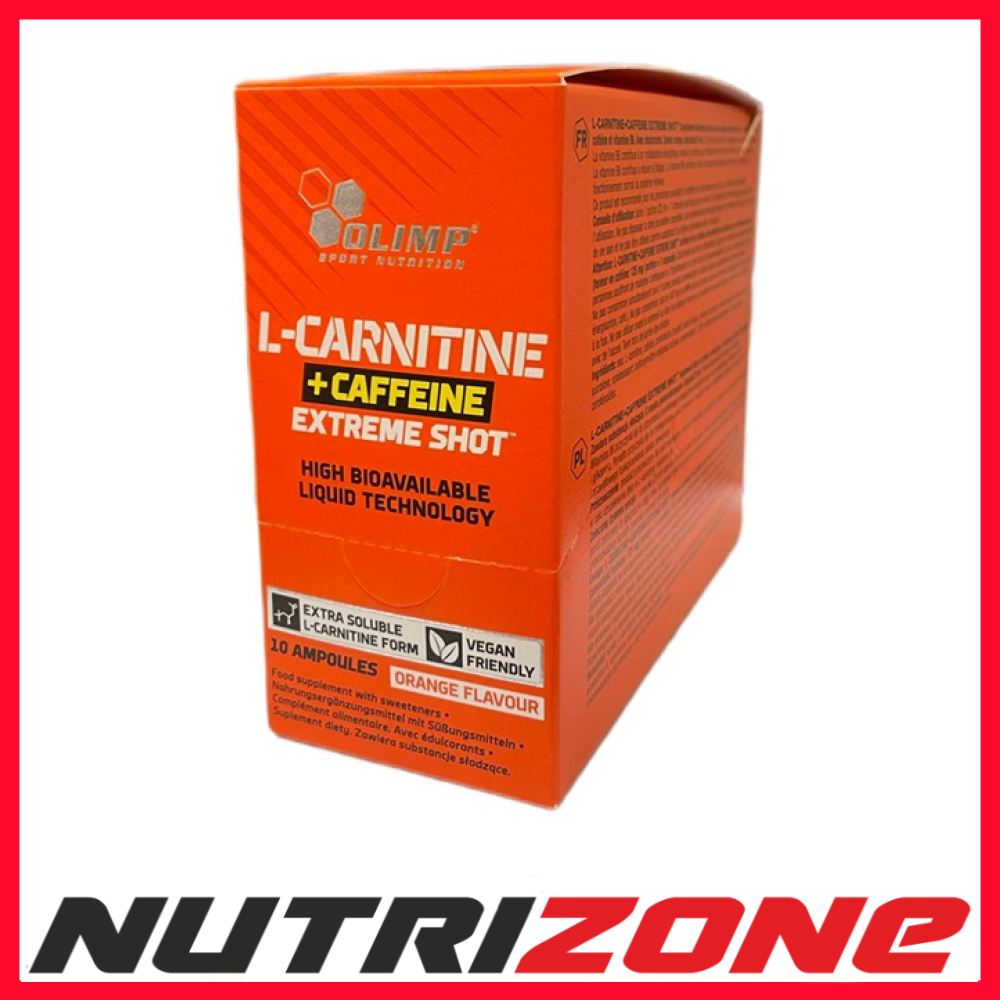 Olimp Nutrition L-Carnitine + Caffeine Extreme Shot, Orange - 10 x 25 ml.