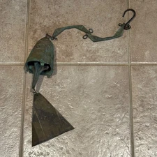 Vintage Paolo Soleri Arcosanti Brutalist Cast Bronze Wind Chime Bell