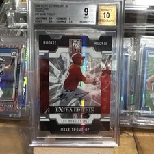 2009 Panini Elite Extra Edition Rookie Auto /50 BGS 9 Mike Trout Angels