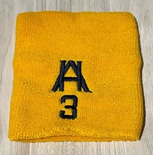 Game worn Al Harrington wristband/ Rare Indiana Pacers game used YELLOW ARMBAND
