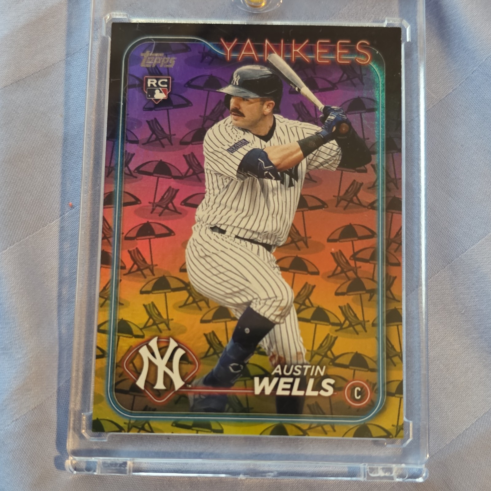 2024 Topps Series 2 Austin Wells Beach Umbrella Rookie /50 #624 Yankees