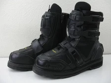 Men's 9.5 M ICON Motorsports Field Armor Motorcycle Boots Motocross Street Black