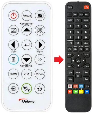 Fernbedienung geeignet für OPTOMA S341 | S342E | S371