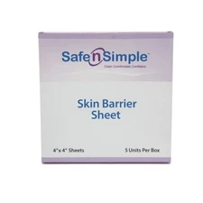 Skin Barrier Sheets - 4" x 4" Individually Wrapped Packets - Hydrocolloid Med...