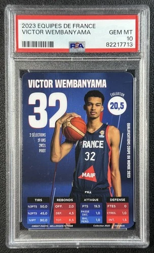 VICTOR WEMBANYAMA PSA 10 2023 EQUIPES DE FRANCE 7713