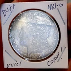 MORGAN SILVER DOLLAR 1881 O NICE PASTEL TONED UNC PRETTY COIN 90% SILVER