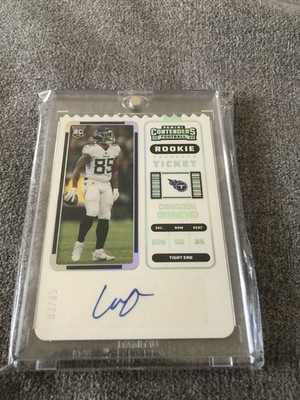 2022 Panini Contenders - Rookie Ticket Chigoziem Okonkwo #217 Stub /85 (AU, RC)