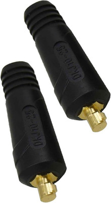TIG Cable Panel Connector Plug Black 200Amp Dinse Quick Fitting 2Pk