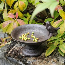 Bird Bath Feeder Birdbath Bird Food Storage Tray Ornament Bird Baths Feeding for